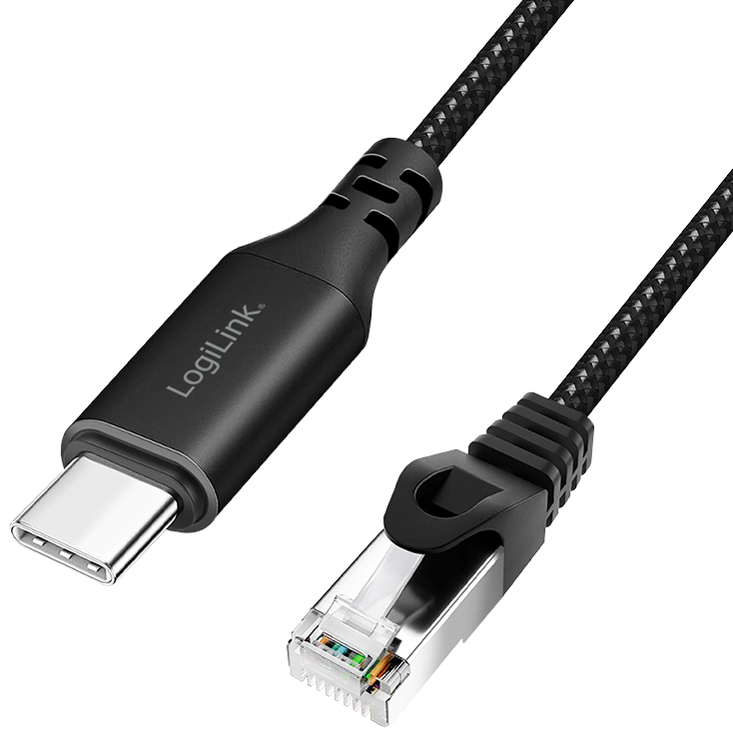 LogiLink Câble Ethernet USB 3.2, USB-C - RJ45, 15 m