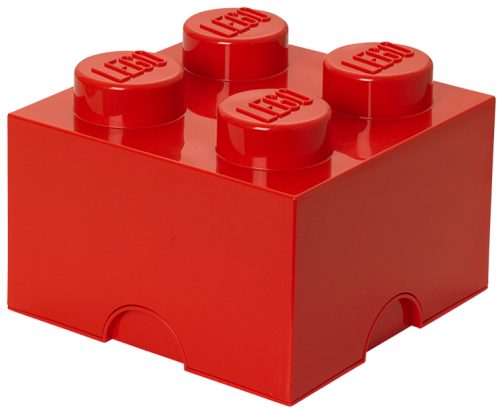 LEGO Brique de rangement STORAGE BRICK 4, 5,7 L, rouge