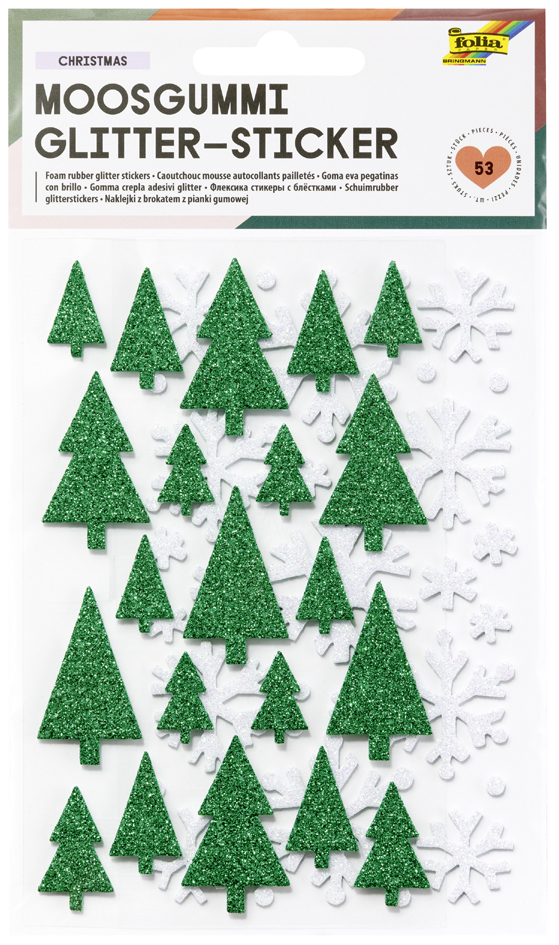 folia Sticker pailleté en caoutchouc mousse CHRISTMAS