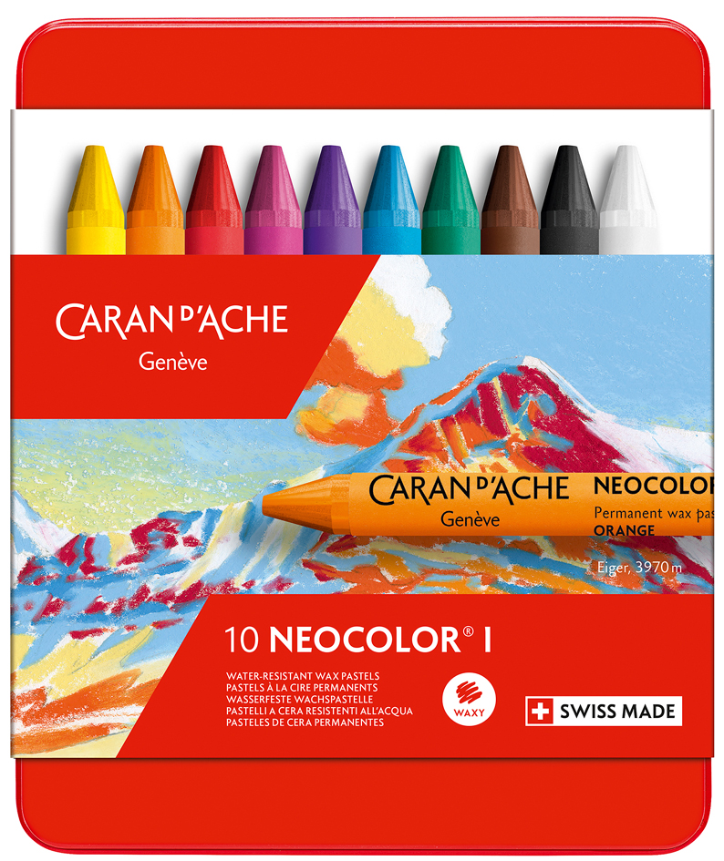 CARAN D'ACHE Pastel à la cire NEOCOLOR I, étui métal de 10