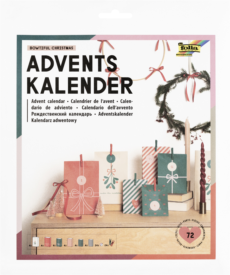 folia Calendrier de l'Avent BOWTIFUL CHRISTMAS, 72 pièces