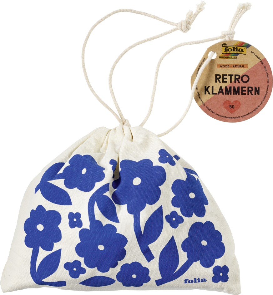 folia Pince à linge rétro, (L)110 mm, bouleau, pack jumbo