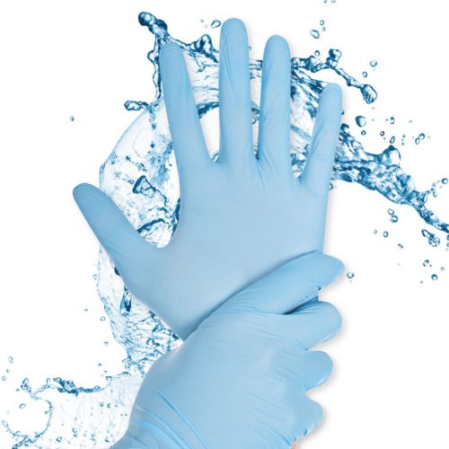 HYGOSTAR Gant en nitrile Rapid-On, XL, non poudré, bleu