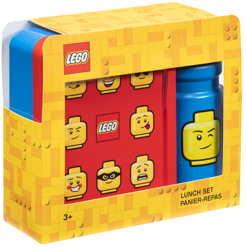 LEGO Gourde + Boîte à goûter LUNCH SET ICONIC, rouge/bleu