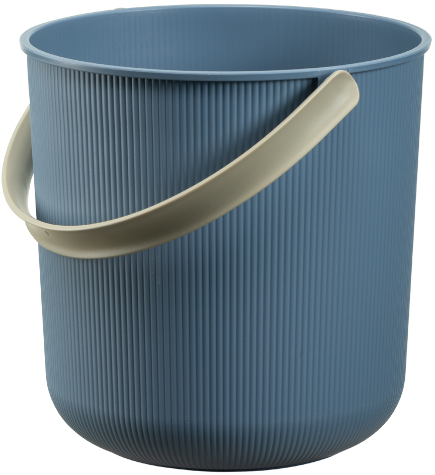 NHG Seau de rangement AKITA, 10 litres, bleu / beige clair
