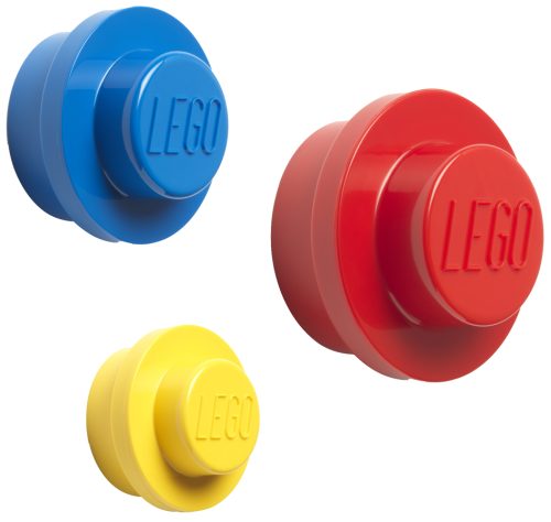 LEGO Jeu de patères WALL HANGER SET, jaune/bleu/rouge