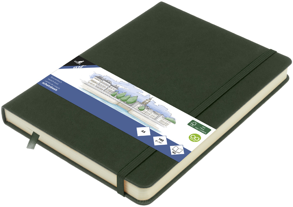 kangaro Cahier de croquis, 160 pages, A5, forest green