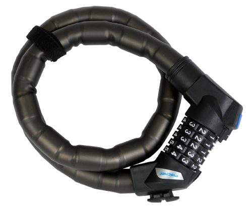 FISCHER Chaîne antivol pour vélo, longueur: 900 mm, noir