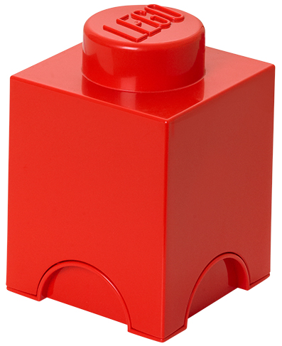 LEGO Brique de rangement STORAGE BRICK 1, 1,2 litre, rouge