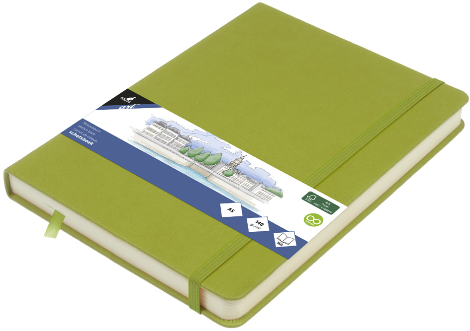 kangaro Cahier de croquis, 160 pages, A5, lime green