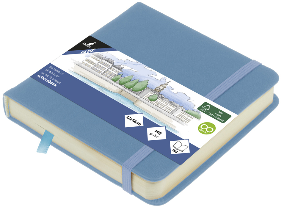 kangaro Carnet de croquis, 160 pages, 120x120 mm, sky blue