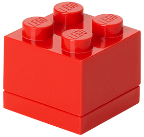 LEGO Boîte à snack MINI BOX 4, 60 ml, rouge