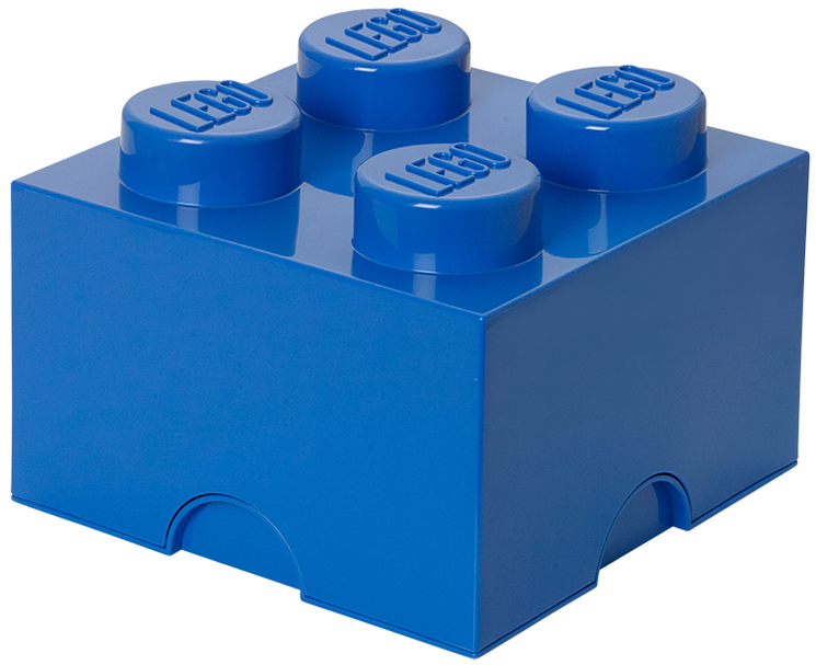 LEGO Brique de rangement STORAGE BRICK 4, 5,7 L, bleu