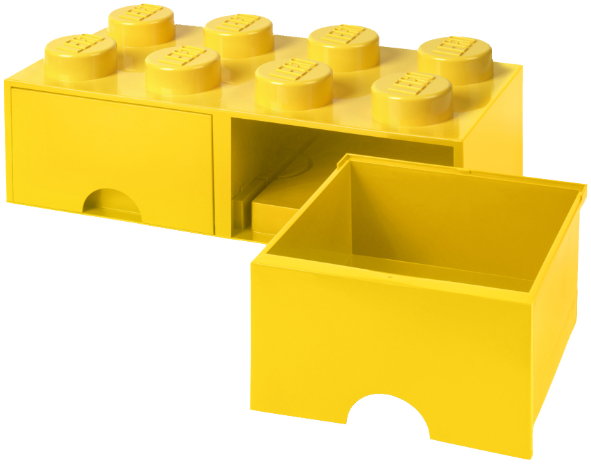 LEGO Brique tiroir STORAGE BRICK DRAWER 8, 2 tiroirs, jaune