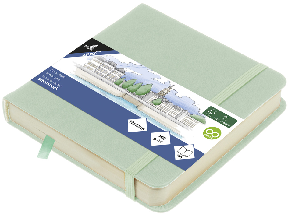 kangaro Carnet de croquis, 160 pages, 120x120 mm, menthe