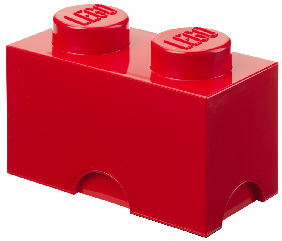 LEGO Brique de rangement STORAGE BRICK 2, 2,6 L, rouge
