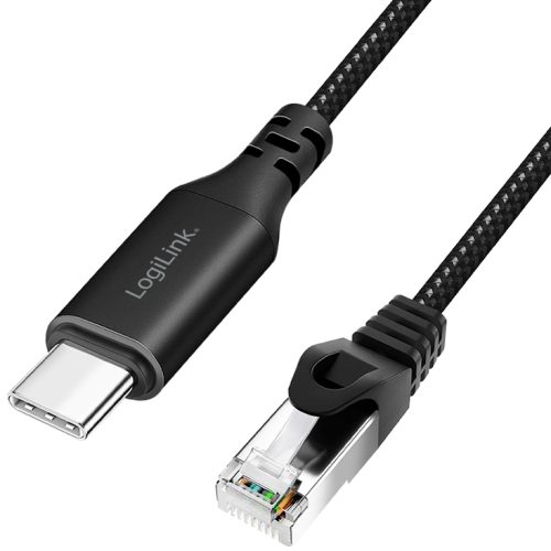 LogiLink Câble Ethernet USB 3.2, USB-C - RJ45, 2 m