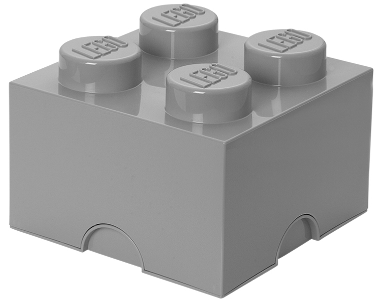 LEGO Brique de rangement STORAGE BRICK 4, 5,7 L, gris