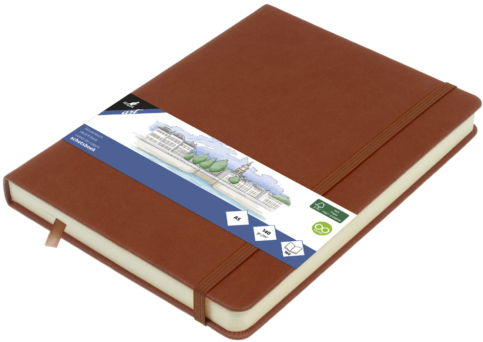 kangaro Cahier de croquis, 160 pages, A5, cognac