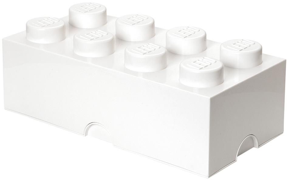 LEGO Brique de rangement STORAGE BRICK 8, 12 L, blanc