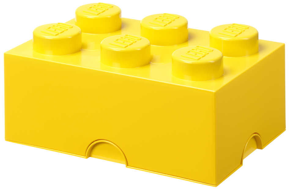 LEGO Brique de rangement STORAGE BRICK 6, 8,47 L, jaune