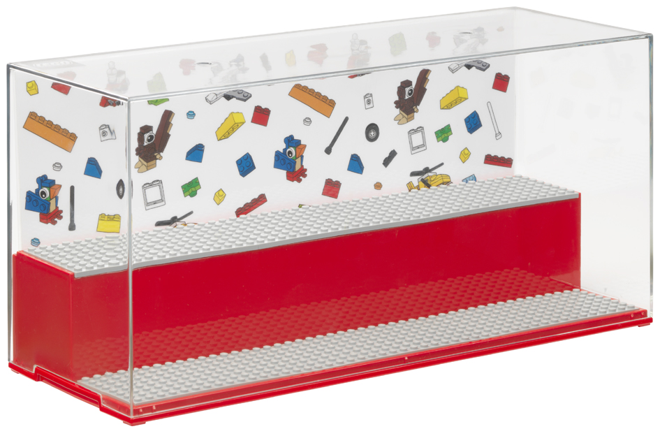 LEGO Vitrine PLAY & DISPLAY CASE ICONIC, rouge