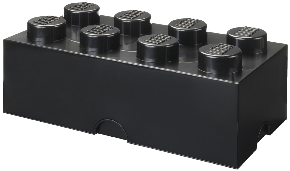 LEGO Brique de rangement STORAGE BRICK 8, 12 L, noir