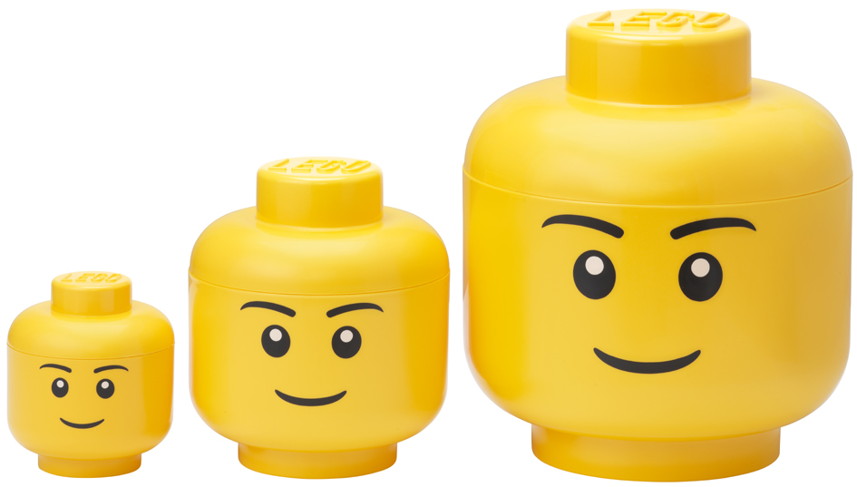 LEGO Set de boîtes en forme de tête STORAGE HEAD BOY