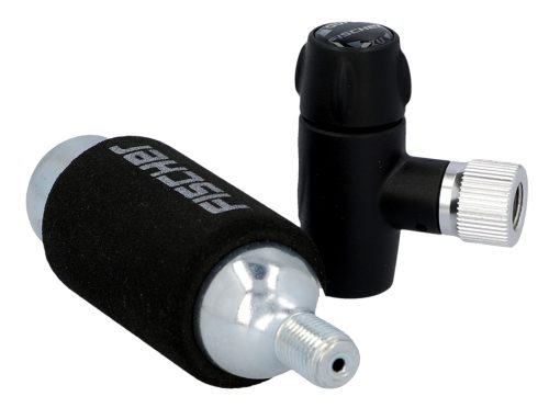 FISCHER Pompe à air pour vélo et cartouche CO2