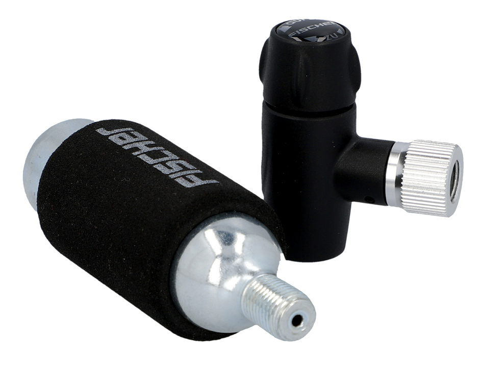 FISCHER Pompe à air pour vélo et cartouche CO2