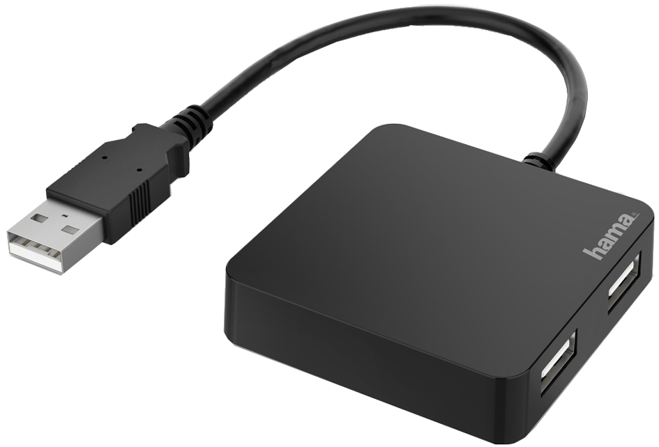 hama Hub USB 2.0, 4 ports, noir