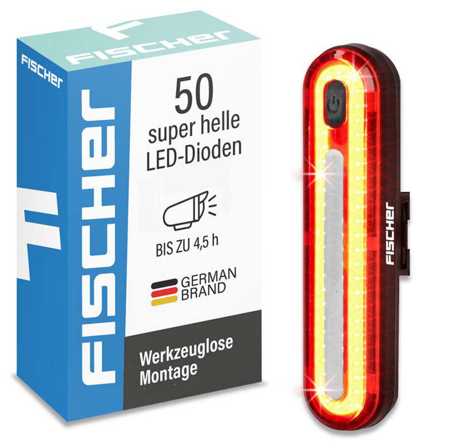 FISCHER Feu arrière LED pour vélo, 50 diodes