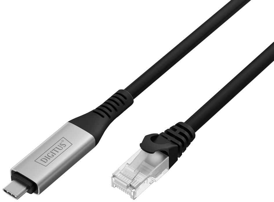 DIGITUS Câble Ethernet USB 3.2, USB-C - RJ45 mâle, 10 m