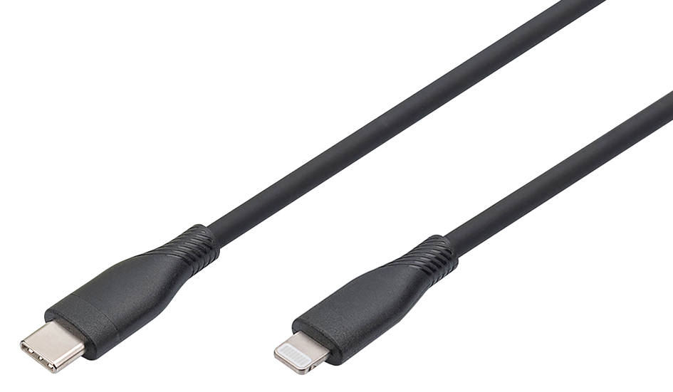 DIGITUS Câble silicone, USB-C - Lightning, 1,0 m