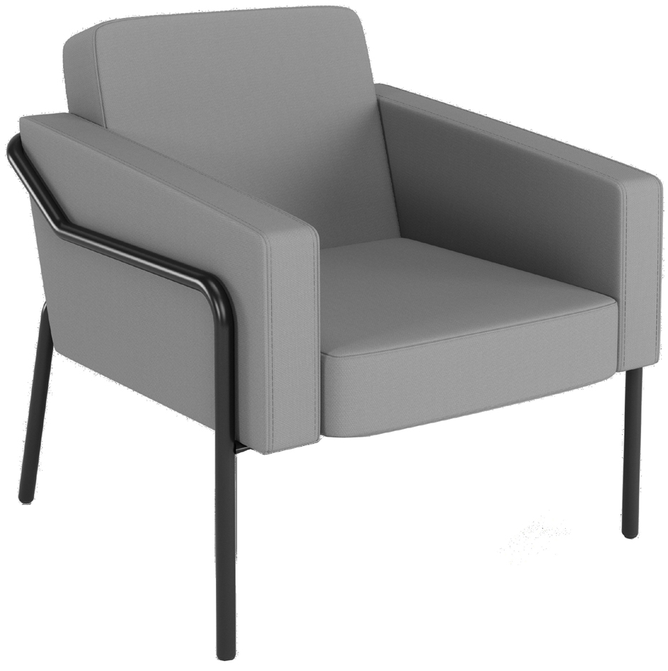 PAPERFLOW Fauteuil visiteur d'extérieur MEDSO KLASSIK L gris