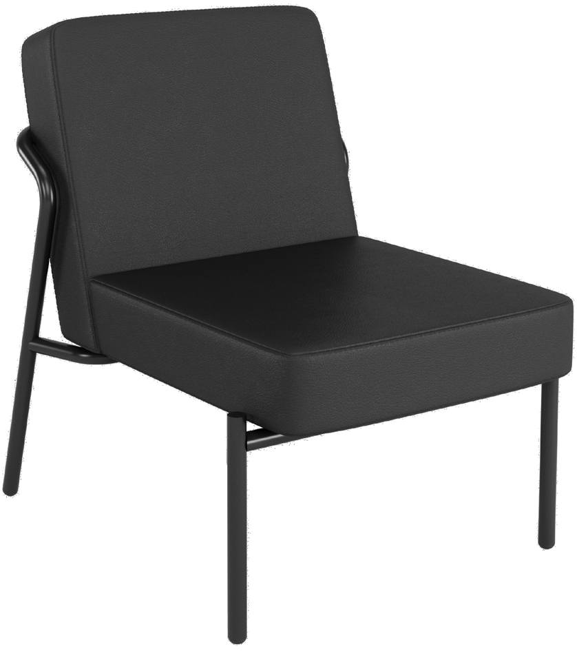 PAPERFLOW Fauteuil visiteur MEDSO KLASSIK S simili-cuir noir