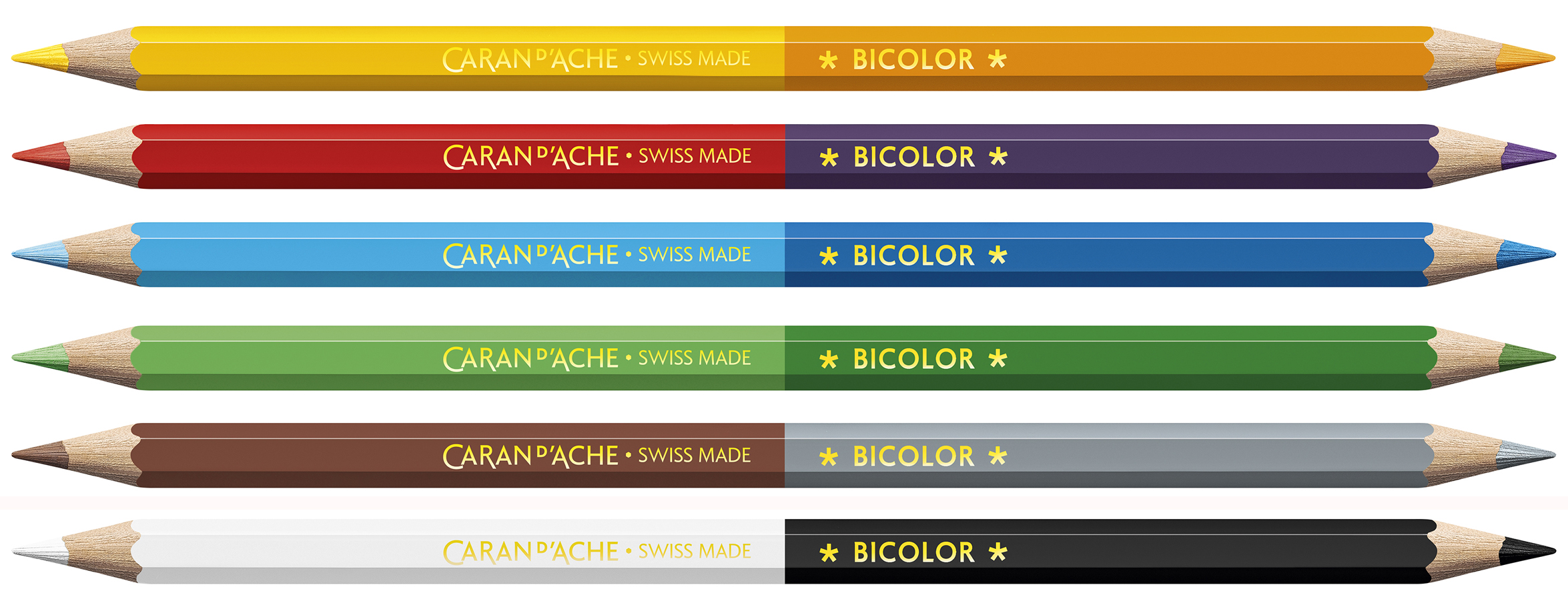 CARAN D'ACHE Crayons de couleur SWISSCOLOR BICOLOR Aquarelle