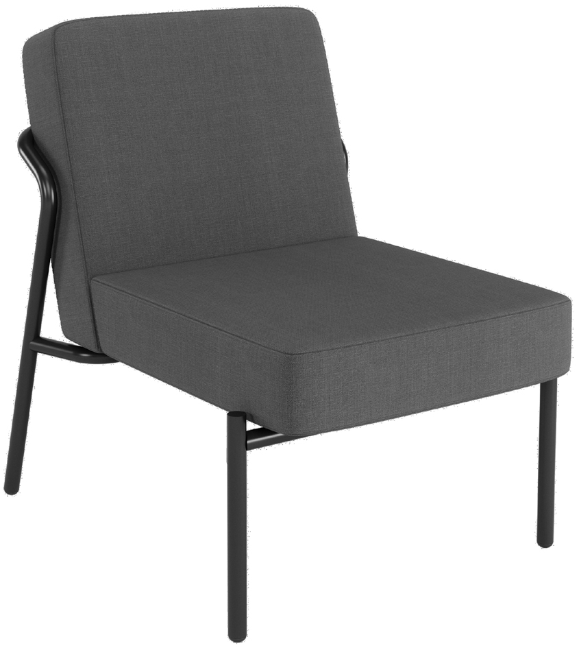 PAPERFLOW Fauteuil visiteur MEDSO KLASSIK S tissu anthracite