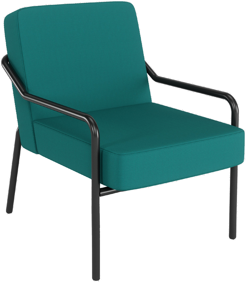 PAPERFLOW Fauteuil visiteur d'extérieur MEDSO KLASSIK M bleu