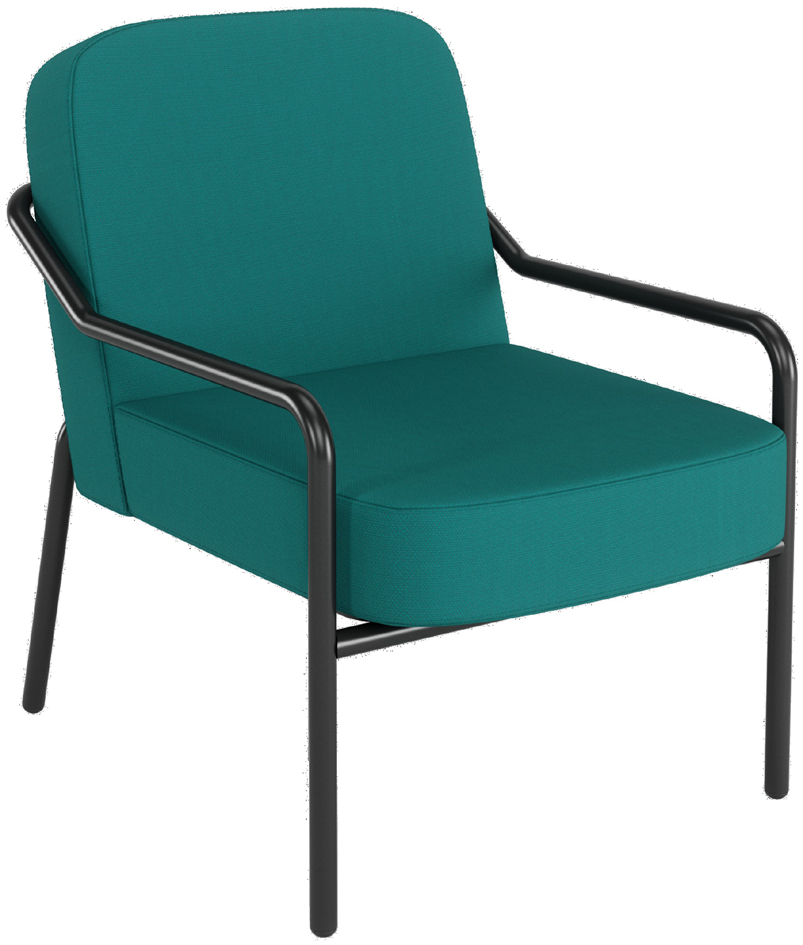 PAPERFLOW Fauteuil visiteur d'extérieur MEDSO RUND M, bleu