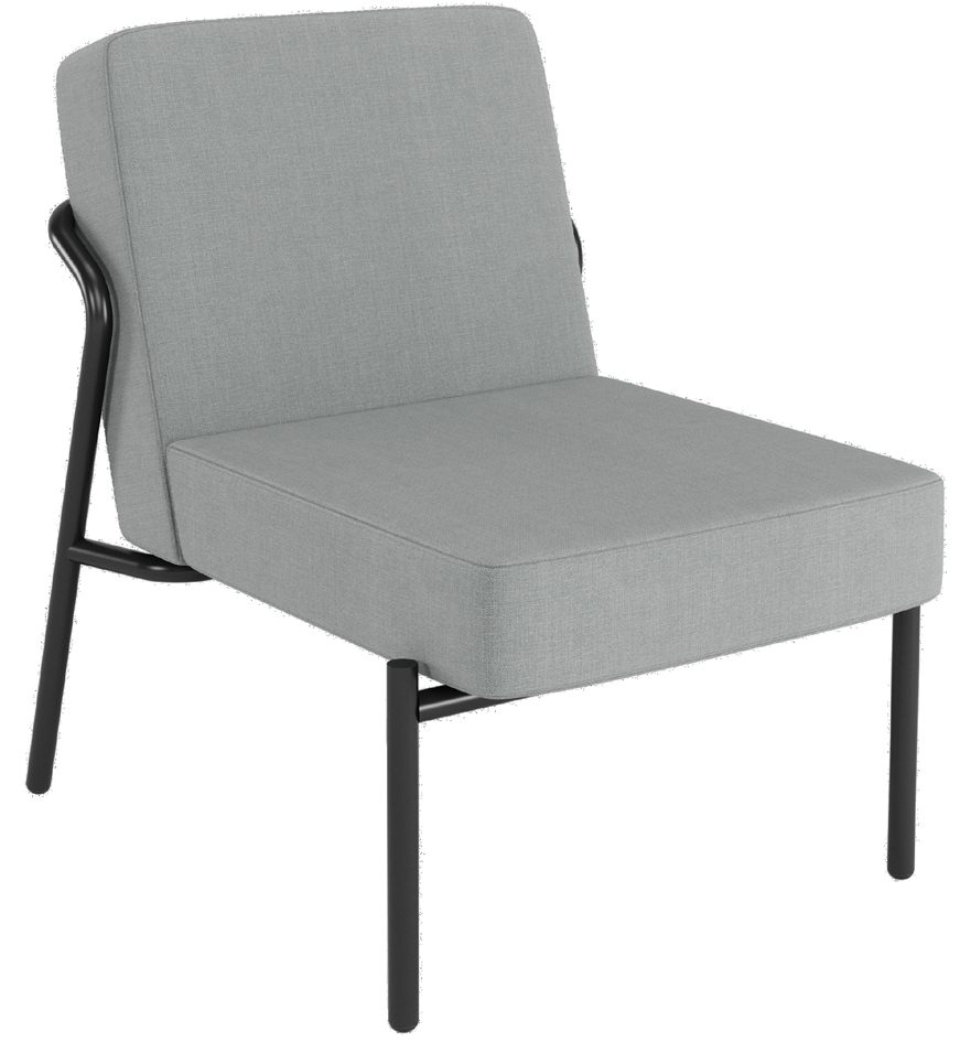 PAPERFLOW Fauteuil visiteur MEDSO KLASSIK S, tissu, gris