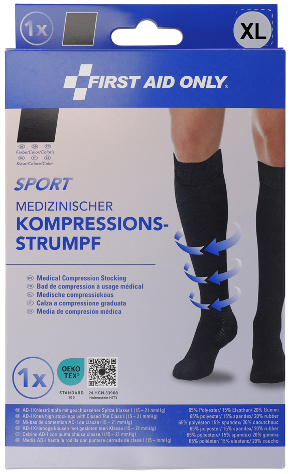 FIRST AID ONLY Mi-bas de contention SPORT, XL