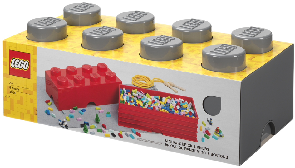 LEGO Brique de rangement STORAGE BRICK 8, 12 litres, gris