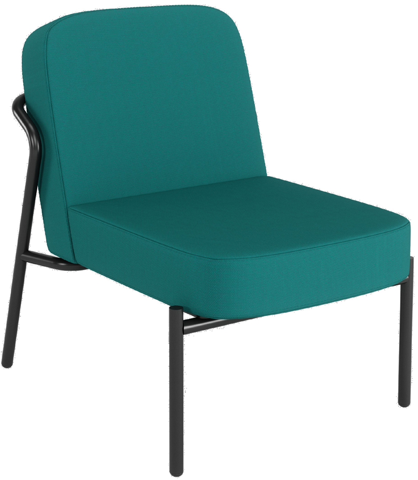 PAPERFLOW Fauteuil visiteur d'extérieur MEDSO RUND S, bleu