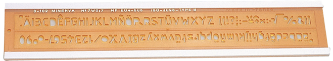 MINERVA Trace lettres, hauteur de l'écriture: 6,4 mm