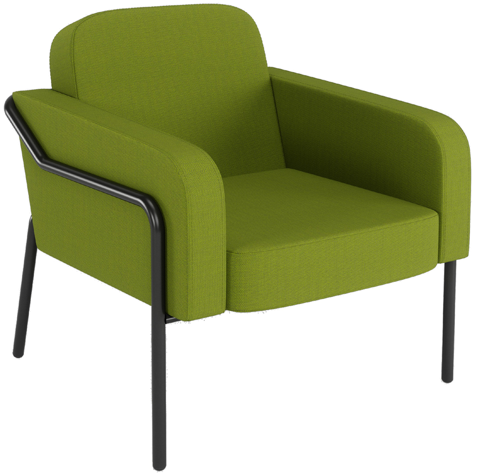 PAPERFLOW Fauteuil visiteur d'extérieur MEDSO RUND L, vert