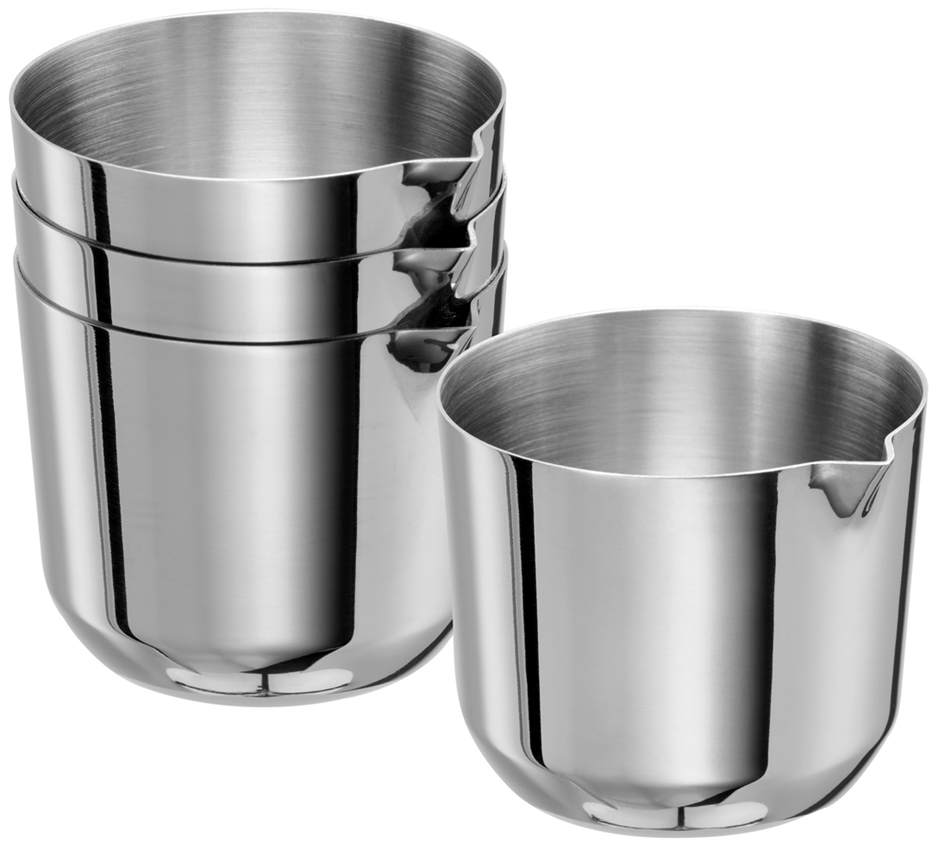 APS Pot avec bec verseur ALLURE, 40 ml, set de 4, inox