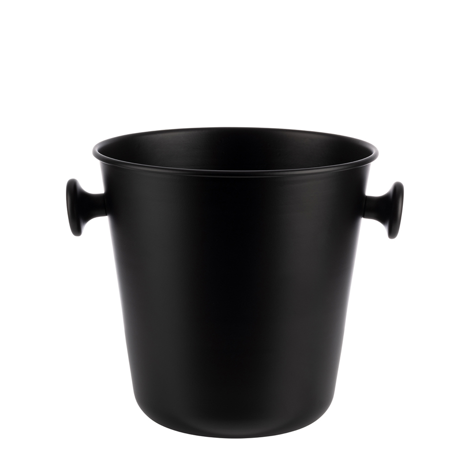 APS Seau à vin/champagne avec 2 poignées, 8 litres, noir