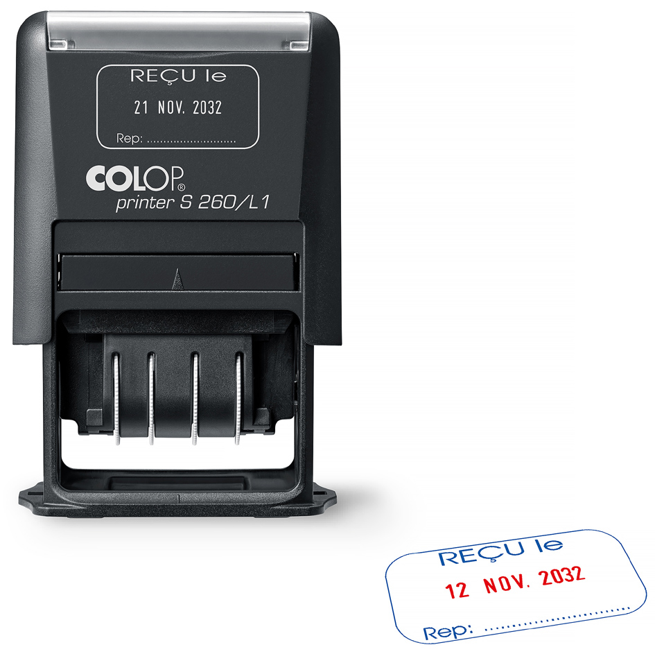 COLOP Tampon de date Printer S260/L1 'RECU le', noir