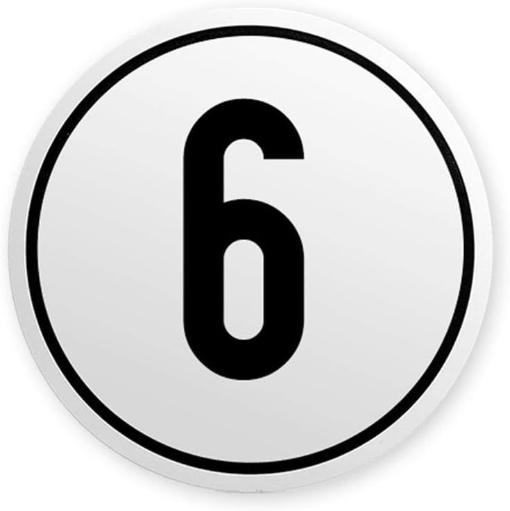 IWH Panneau de limite de vitesse, 6 km/h, autoadhésif